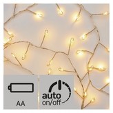 LED vánoční nano řetěz – ježek, 2,4m, jantarová, časovač