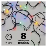 LED vánoční cherry řetěz – kuličky, 8m, multicolor, progr.