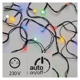 LED vánoční cherry řetěz – kuličky, 30m, multicolor, časovač