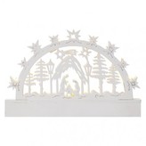 LED vánoční betlém, 23cm, 3× AA, teplá bílá, časovač