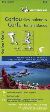 Michelin Korfu und Ionische Inseln 1:80.000