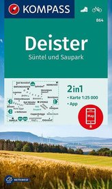 KOMPASS Wanderkarte Deister, Süntel und Saupark 1:25 000