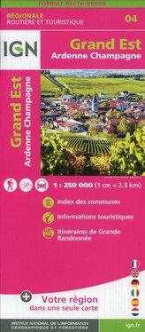 Grand Est (Ardennes-Champagne) Recto/verso 1:250 000