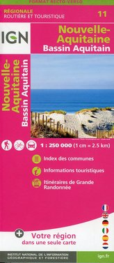 Nouvelle Aquitaine (Bassin Aquitain) Recto/verso 1:250 000