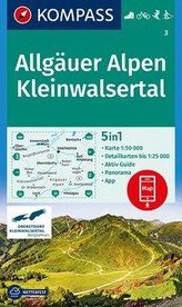 KOMPASS Wanderkarte Allgäuer Alpen, Kleinwalsertal 1:50000