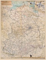ÜBERSICHTSKARTE Deusche Reichsbahn (DR) im März 1946 - Eisenbahnnetz der SOWJETISCHEN BESATZUNGSZONE Deutschlands - gerollt