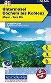Untermosel - Cochem bis Koblenz, Mayen, Burg Eltz 1:35 000