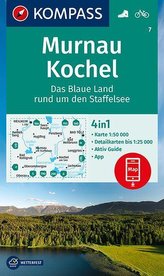 KOMPASS Wanderkarte Murnau - Kochel - Das blaue Land rund um den Staffelsee 1:50 000