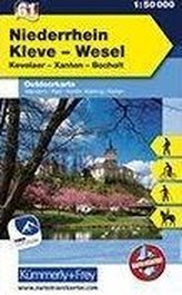 KuF Deutschland Outdoorkarte 61 Niederrhein, Kleve-Wesel, Kevelaer, Xanten - Bocholt  1 : 50 000