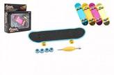 Skateboard prstový šroubovací plast 9cm s doplňky, barevné varianty