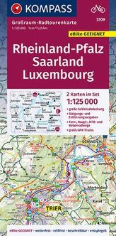 Rheinland-Pfalz - Saarland - Luxembourg 1:125 000