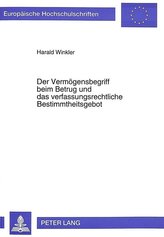 Der Vermögensbegriff beim Betrug und das verfassungsrechtliche Bestimmtheitsgebot