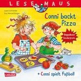 LESEMAUS 204: \"Conni backt Pizza\" + \"Conni spielt Fußball\" Conni Doppelband