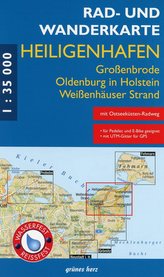 Rad- und Wanderkarte Heiligenhafen, Oldenburg i. H., Großenbrode 1:35 000