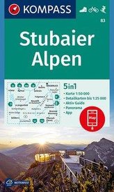 KOMPASS Wanderkarte Stubaier Alpen 1:50 000