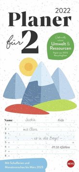 Ecofriendly Planer für zwei Kalender 2022