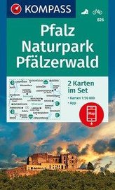 KOMPASS Wanderkarte Pfalz, Naturpark Pfälzerwald 1:50 000