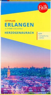 Falk Cityplan Erlangen 1:17 500 mit Herzogenaurach