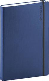 Diář 2018 - Soft - denní, A5, modročerný, 15 x 21 cm