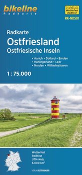 Radkarte Ostfriesland Ostfriesische Inseln 1:75.000