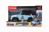 Auto terénní PICK UP plast 20cm na setrvačník na baterie se světlem se zvukem v krabici 27x16x12cm