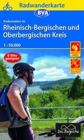 Radwanderkarte BVA Radwandern im Rheinisch-Bergischen und Oberbergischen Kreis 1:50.000, reiß- und wetterfest, GPS-Tracks Downlo