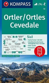KOMPASS Wanderkarte Ortler/Ortles, Cevedale 1:50 000