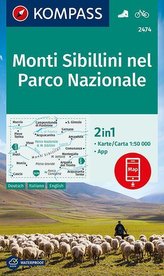 KOMPASS Wanderkarte Monti Sibillini nel Parco Nazionale 1:50 000