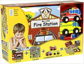 My Little Book about Fire Station (Book, Wooden Toy & 16-piece Puzzle)