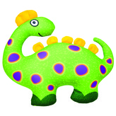 Latkový Dinosaurus zelený 33x28cm
