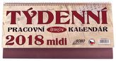 Týdenní pracovní retro kalendář midi 2018