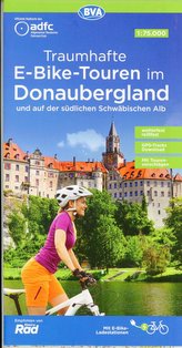 ADFC Traumhafte E-Bike-Touren im Donaubergland 1:75.000, reiß- und wetterfest, GPS-Tracks Download, mit Tourenvorschlägen