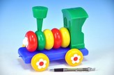 Lokomotiva/Vlak skládací tahací plast 20cm 24m+