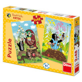 Puzzle Krtek na Mýtině 2x48 dílků v krabici 27x19x3cm