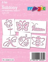 Šablony na malování voskovky magické - léto 6ks v sáčku 12x19cm