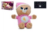 Medvídek Usínáček růžový plyš  32cm na baterie se světlem a zvukem v boxu 12m+