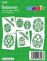 Šablony na malování voskovky magické - velikonoce 6ks v sáčku