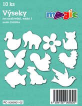 Výseky na malování voskovky magické - zvířátka  6ks v balení