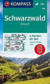 KOMPASS Wanderkarte Schwarzwald Gesamt 1:50 000