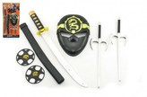 Ninja set s maskou + meč 46cm plast na kartě