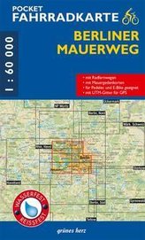 Pocket-Fahrradkarte Berliner Mauerweg 1:60 000
