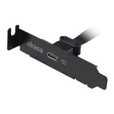 AKASA PCI bracket na USB 3.1 Gen2 Type-C / AK-CBUB37-50L / low-profile / černý / 50 cm