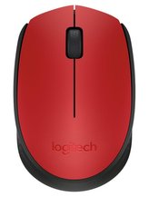 Logitech myš M171/ Bezdrátová/ Optická/ 1000dpi/ USB přijímač/ červená