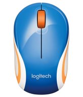 Logitech myš M187/ Bezdrátová/ Optická/ 1000dpi/ USB přijímač/ modrá