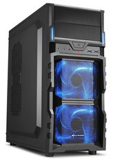 Sharkoon skříň VG5-V / Middle Tower / 2x USB3.0 / černá