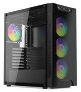 SilentiumPC skříň MidT Armis AR6X EVO TG ARGB / 2x USB 3.0 / 5x 120 mm fan / tvrzené sklo / A-RGB podsvícení / černá