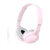 SONY headset náhlavní MDRZX110AP/ sluchátka drátová + mikrofon/ 3,5mm jack/ citlivost 98 dB/mW/ růžová