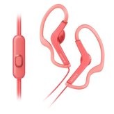 SONY headset do uší MDRAS210APP/ sluchátka drátová + mikrofon/ sportovní/ 3,5mm jack/ citlivost 104 dB/mW/ růžová