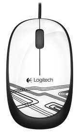 Logitech myš Corded M105/ 3 tlačítka/ 1000dpi/ USB/ bílá