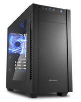 Sharkoon skříň S1000 Window / Micro-ATX / průhledná bočnice / 2x USB3.0 / 2x3,5mm / 2x120mm fan / černá